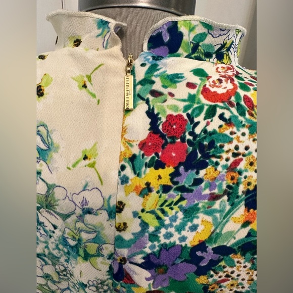 Karl Lagerfeld Floral Ruffled Midi Dress Size 12 - Picture 6 of 7